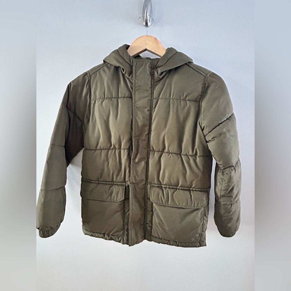 EUC Boys 8 Olive Green Puffer Jacket